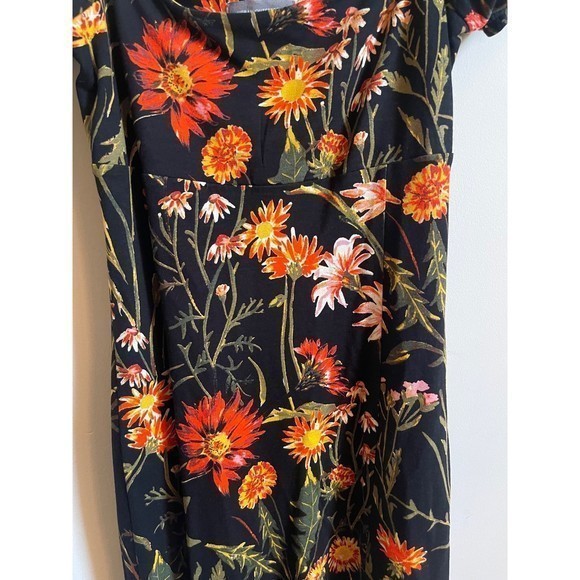 Urban Outfitters Black Floral Print‎ Bodycon Mini Dress- NEW - Picture 4 of 10